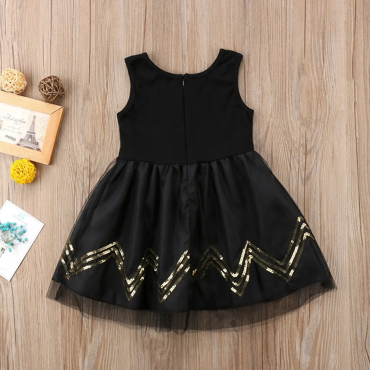 2018 new sweet kid tulle tutu dress Lace Kids Baby Girls sequins black Dresses Princess Dress Sundress Party Pageant | Детская одежда и