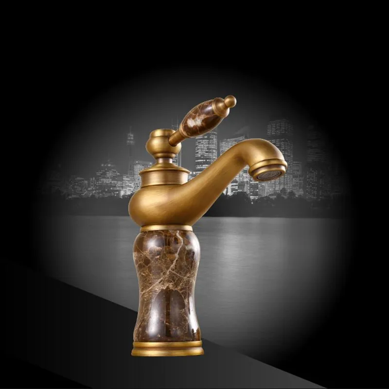 Бесплатная доставка DONA4840 копия Нефритового камня античный смеситель для