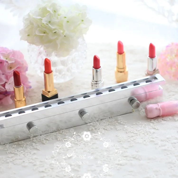 Free shipping 12.1mm Aluminium lipstick mould 12 cavities for DIY lip mold filling holes aluminum | Красота и здоровье