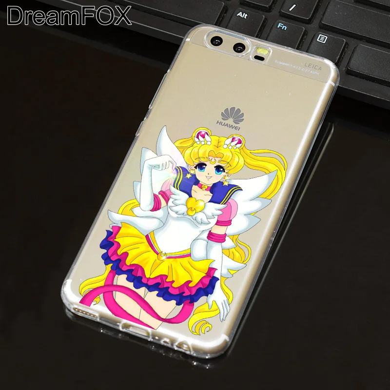 DREAMFOX L545 Sailor Moon Soft TPU Silicone Case Cover For Huawei P8 P9 P10 Lite Plus 2017 Honor 8 Pro 9 6X |