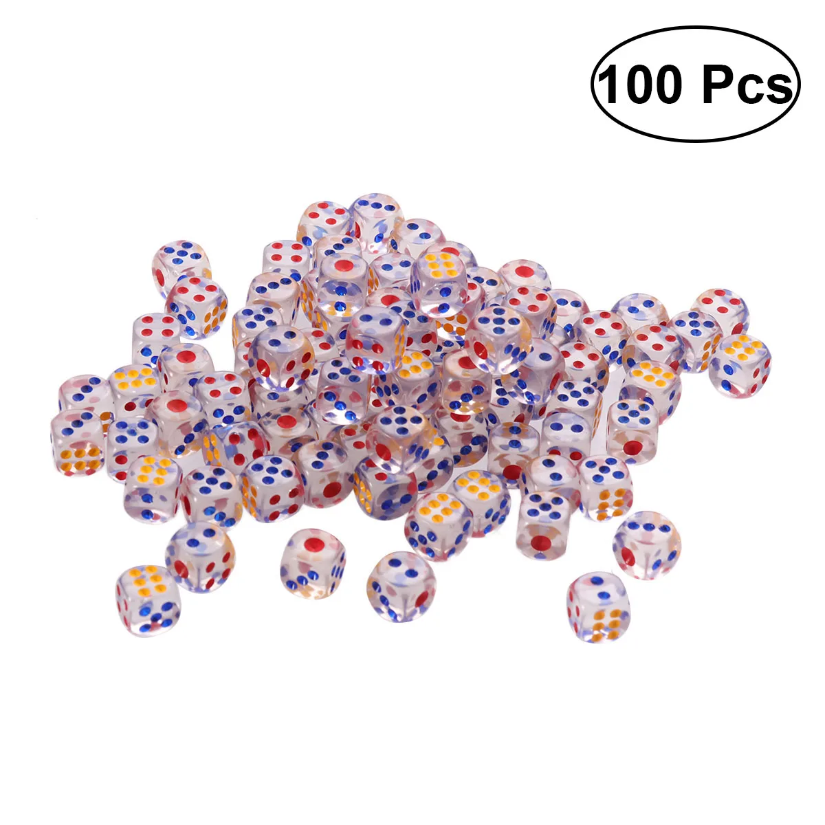 100 шт Акриловые Игральные Кости 6 сторона Прозрачные Кубики для KTV вечерние бар