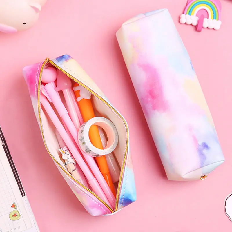 1 шт. Kawaii красочный макияж с сумочкой в тон розового цвета Косметический мешок