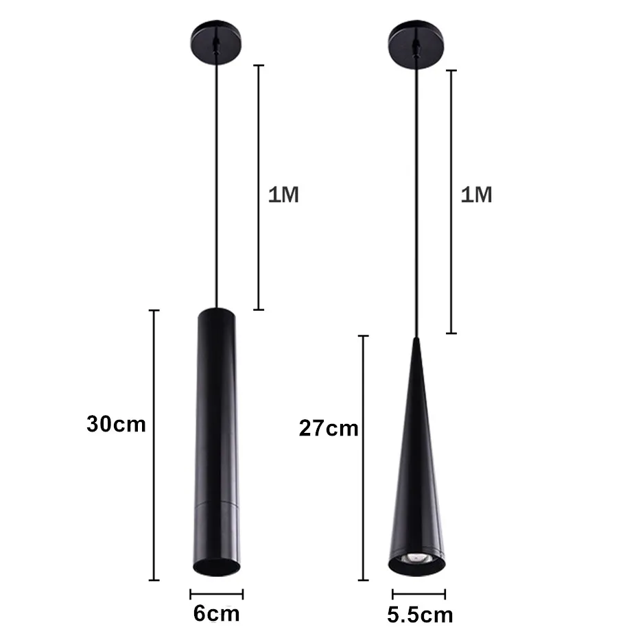 

LED Long Tube Pendant Lights Simple Nordic Restaurant/Dinning Room/Bar Cylindrical Pendant Lamps Decoration Kitchen Lamp fixture