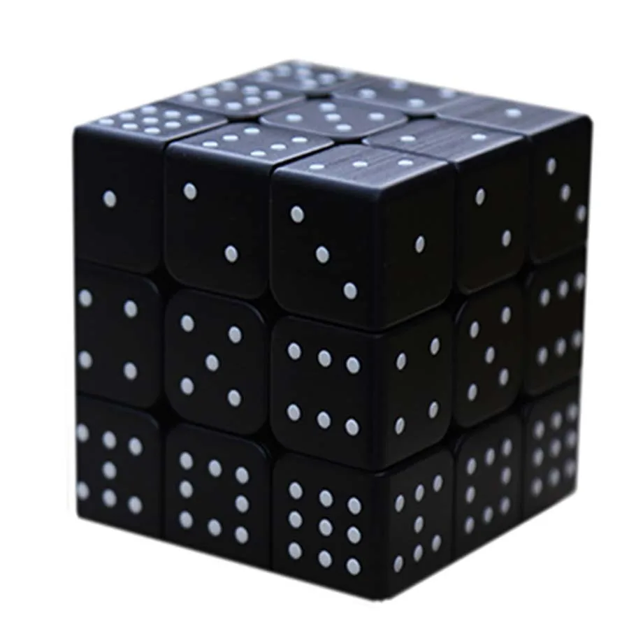 Магический кубик 3х3х3 Stickerless Cubo Magico слепых Брайля отпечатков пальцев головоломки