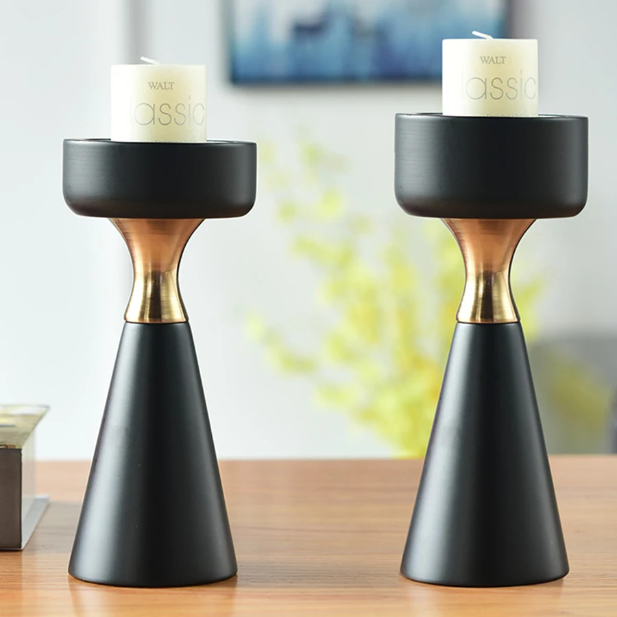 Деревянный подсвечник Современное украшение для дома аксессуары канделябры