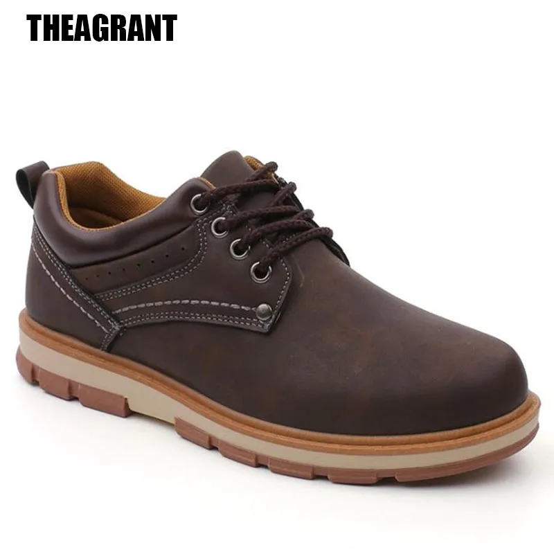 

THEAGRANT 2019 Fashion Men Shoes Casual Autumn British Style Ankle Boots Platform Shoes Male Lace Up Low Top Footwear MBS3011