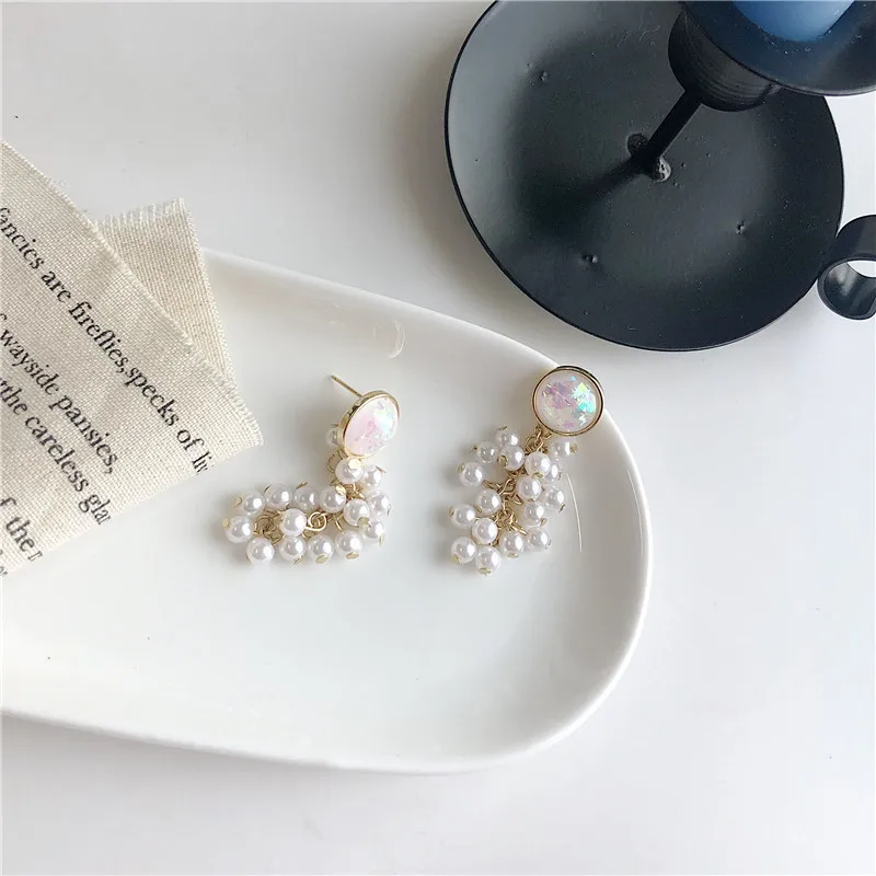 2019 Women's Earrings Simple Retro Pearl For Women Accessories Fashion Long Dangle Jewelry Bohemian Bijoux | Украшения и