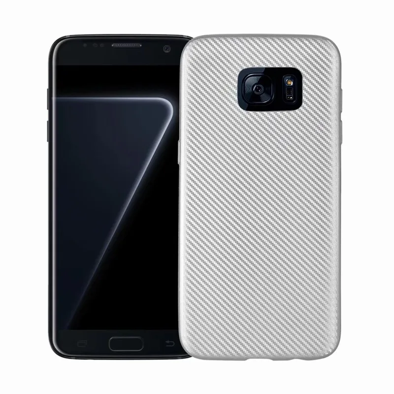Ascromy ультра тонкий свет мягкий тпу углеродного волокна броня case cover для samsung galaxy s7