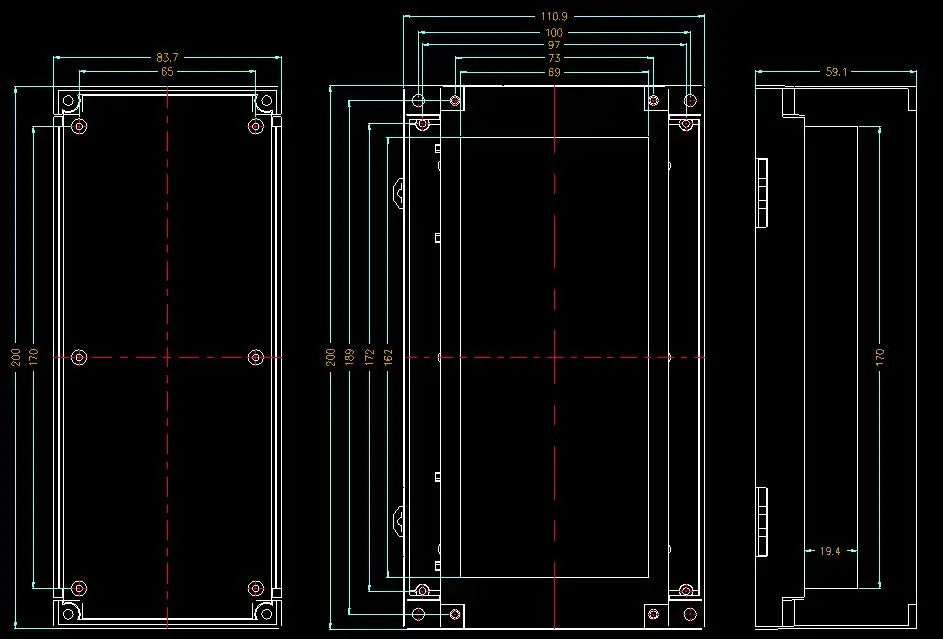 1 шт 200*110*60 мм szomk пластиковый корпус на din-рейку для электроники PCB дизайн релейный корпус пластиковый ящик для инструментов