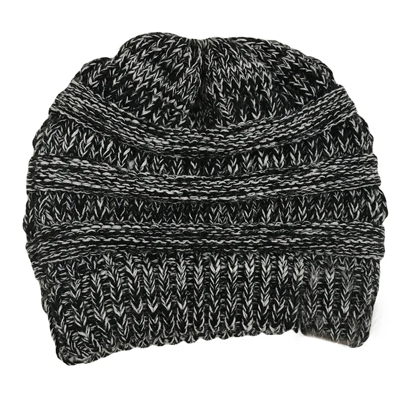 Gorro de punto para mujer gorro de invierno con cola de caballo touca beanie toca chapeu зимние женские головные уборы для женщин