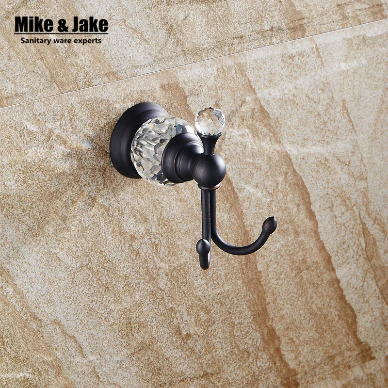 2016 Хрустальный черный или крючок для халата одежды аксессуары ванной с отделкой