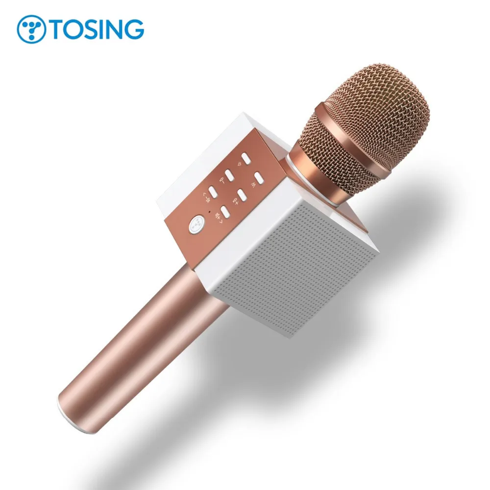 Оригинальный бренд TOSING Беспроводная Bluetooth машина караоке микрофон с 2 динамиками