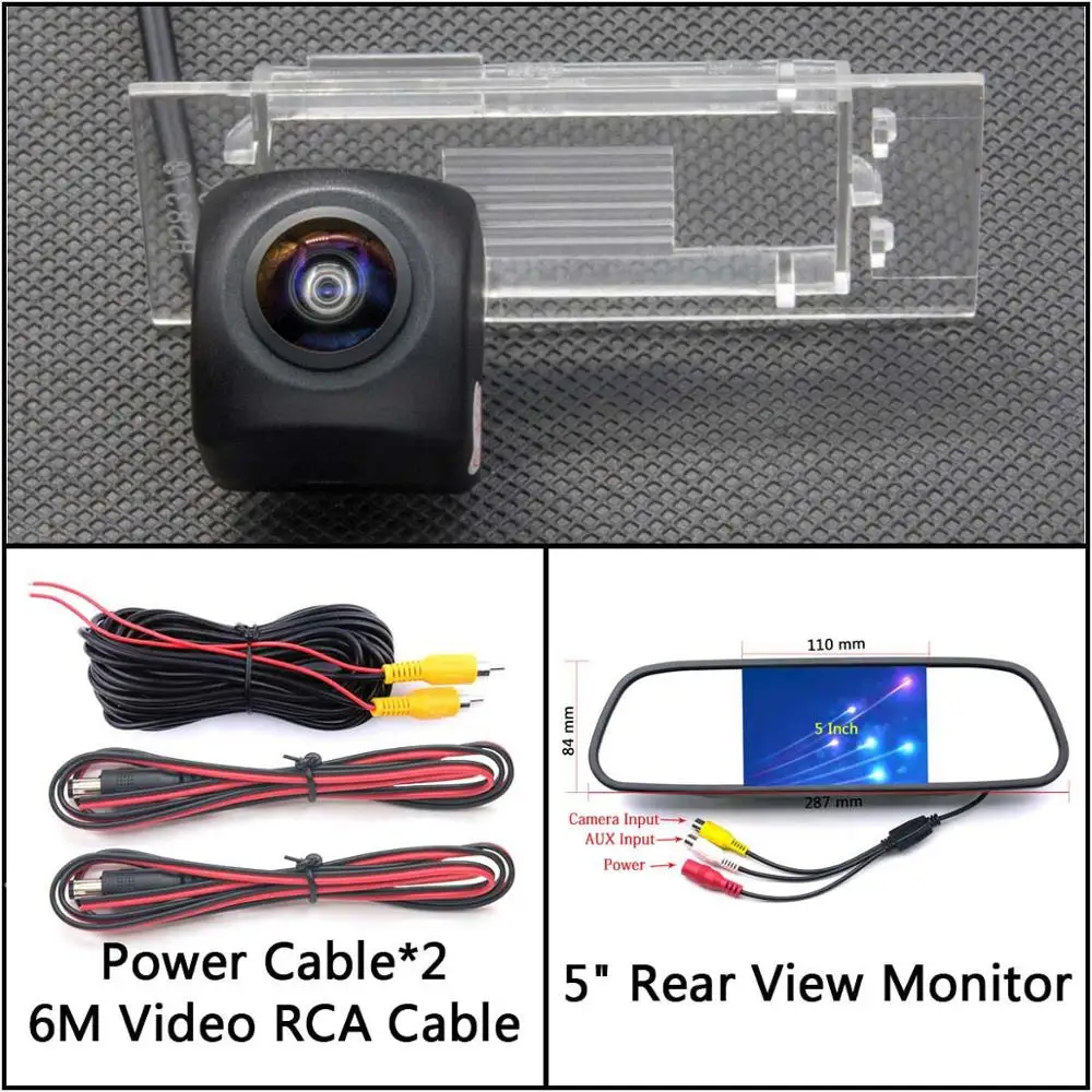 Cam N 5 inch Mirror 175 градусов HD резервная камера заднего вида для Renault Kadjar Clio 4 IV 5D ESTATE Sandero II Stepway 2 автомобильный монитор - Название цвета: Cam N 5 inch Mirror
