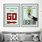 Alec монополи искусство мотивационный холст живопись настольная игра карточка плакат и печать Минималистичная Современная Настенная картина для офисной комнаты