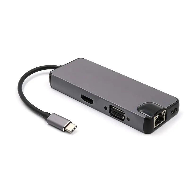 5 в 1 USB C концентратор Hdmi гигабитный Ethernet адаптер для Macbook Pro Type к Rj45 Lan с портом