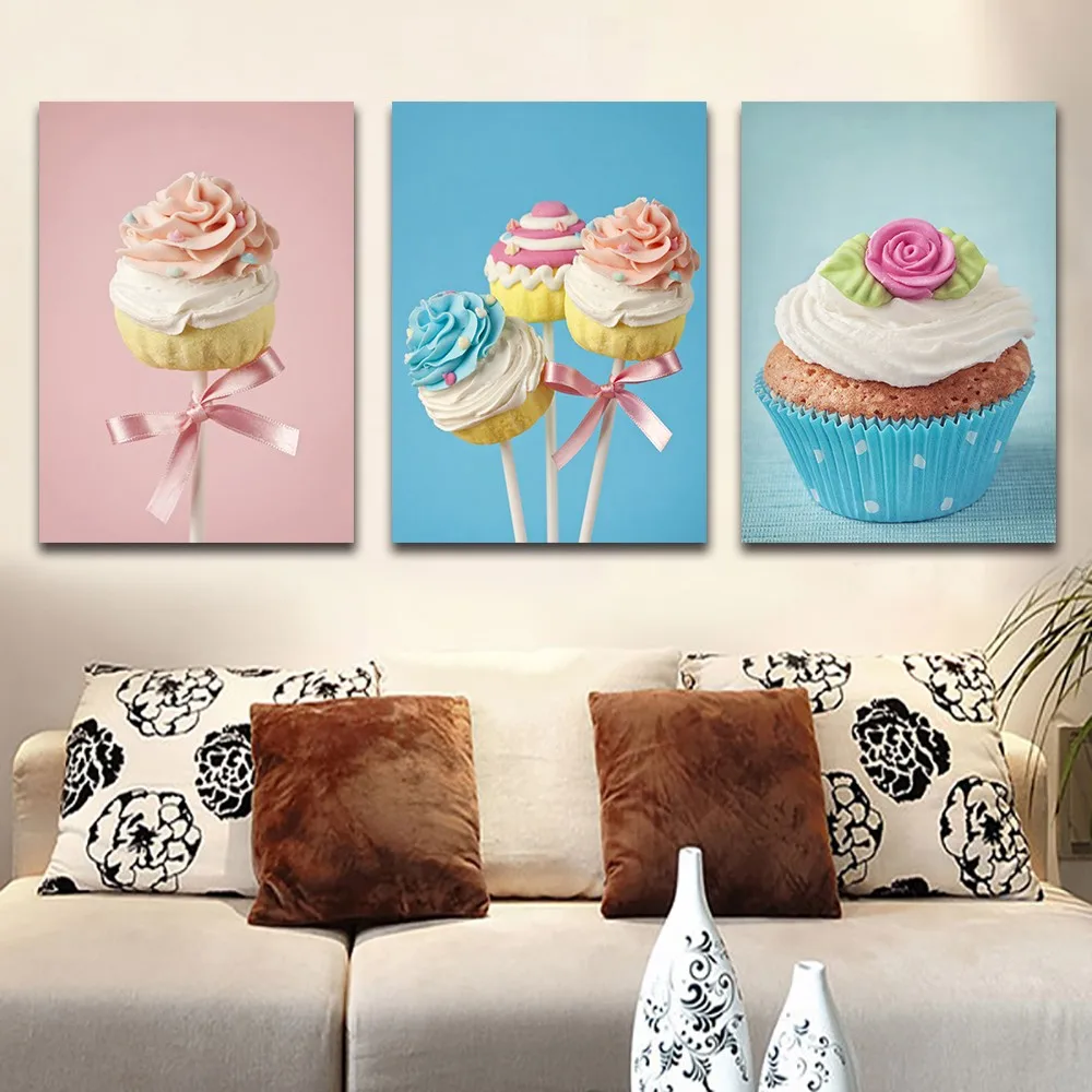 

3 Panel Cake Modern Canvas Prints Canvas Art Painting Wall Art Picture Home Decoration Canvas Art Canvas Painting for Room