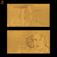new product 2018 israel currency paper 20 new shekel money gold banknote paper collections