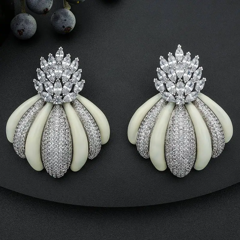 ModemAngel Luxury Brand Deetle Design Cubic Zirconia Pave Engagement Bracelet Earrings Jewelry for Women | Украшения и аксессуары