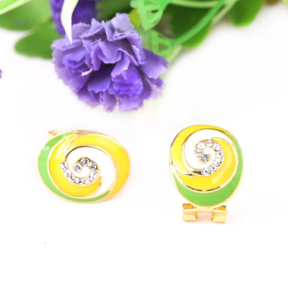 EVBEA 2016 New Design Fashion Cartoon Yellow Earring 100% Handmade Nine Crystal Earrings For Women | Украшения и аксессуары