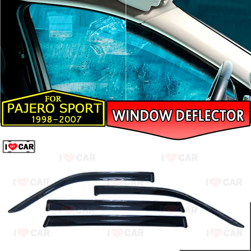 Дефлектор окон для Mitsubishi Pajero Sport 1998 2007 автомобильный дефлектор ветрозащитный
