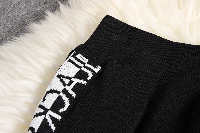 ALPHALMODA, летний трендовый вязаный свитер с тигром+ брюки-карандаш, 2 шт., вязаный костюм для женщин с коротким рукавом, трикотажные спортивные костюмы