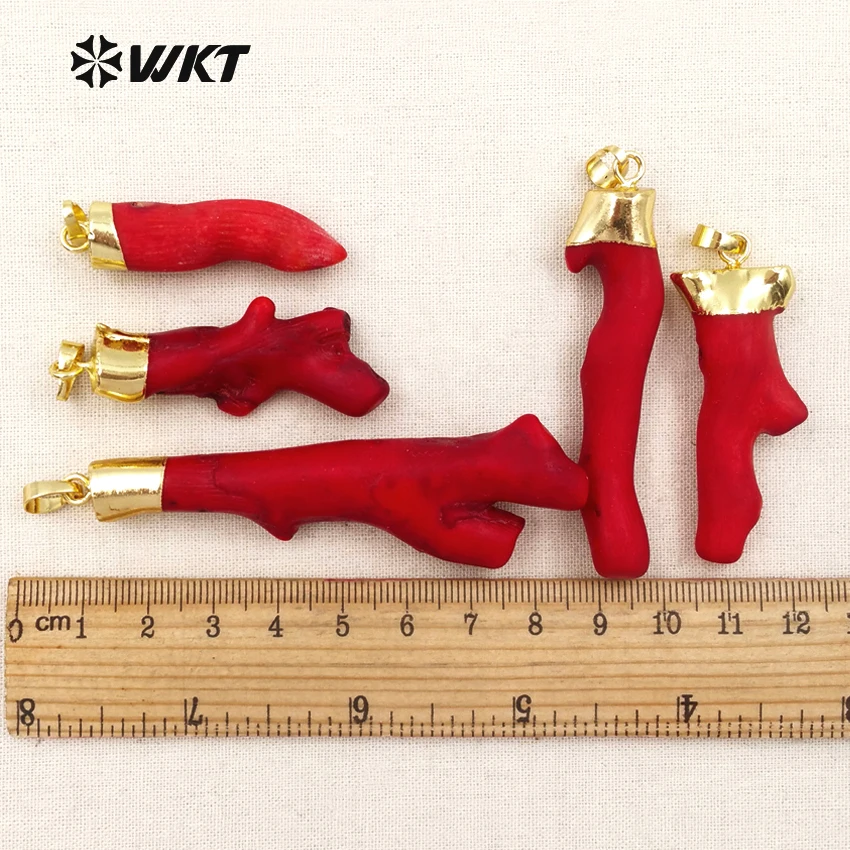 WT P245 WKT оптовая продажа подвески из натурального красного кораллового дерева