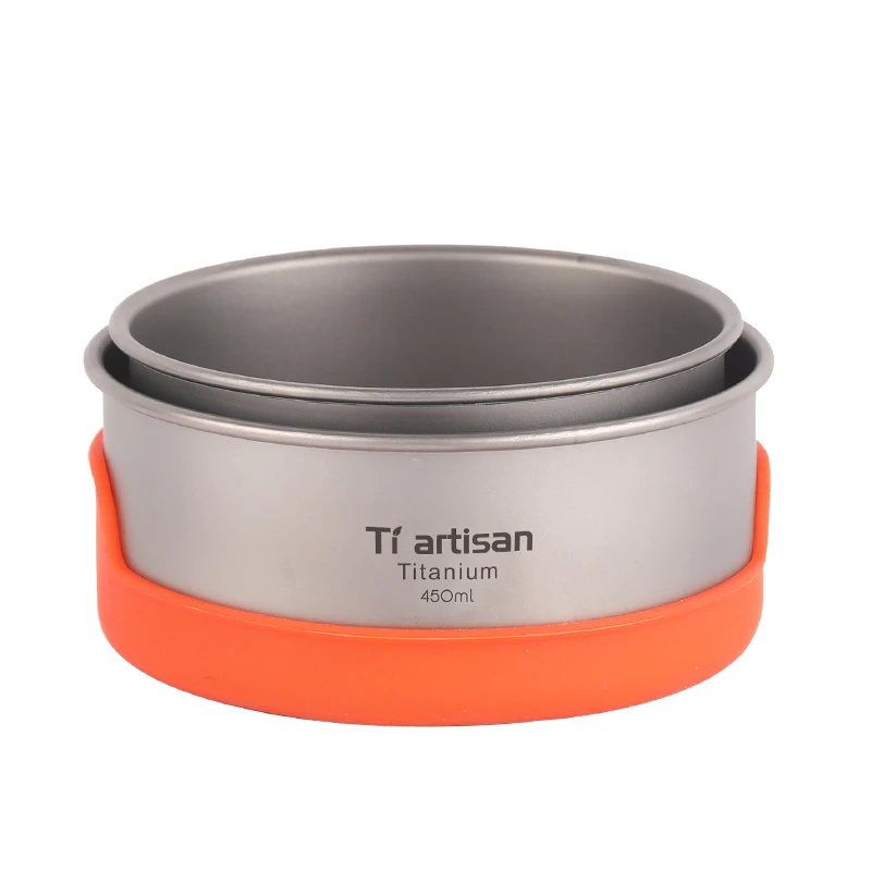 

Набор посуды Tiartisan T8215, титановые миски 400 мл 450 мл, посуда, столовые приборы, термостойкая и теплоизоляционная чаша