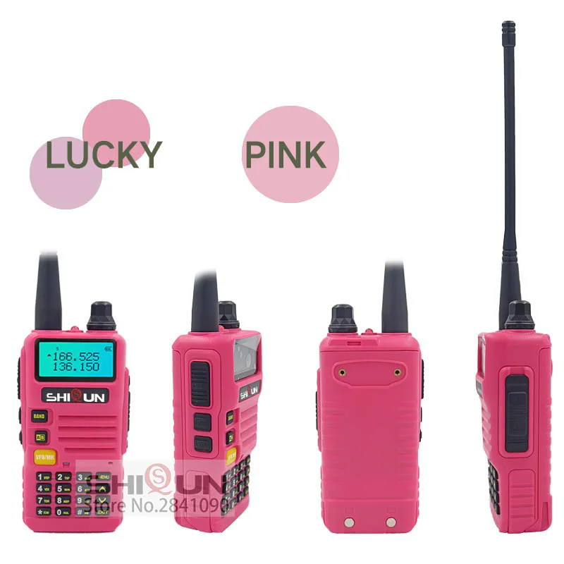 Ham радио для охоты SQ-UV25 двухдиапазонный 5W VHF UHF иди и болтай Walkie Talkie “иди и обновление Baofeng UV-82 УФ 5R UV-5R иди и болтай Walkie Talkie S UV-R50 R50-2 - Цвет: Розовый