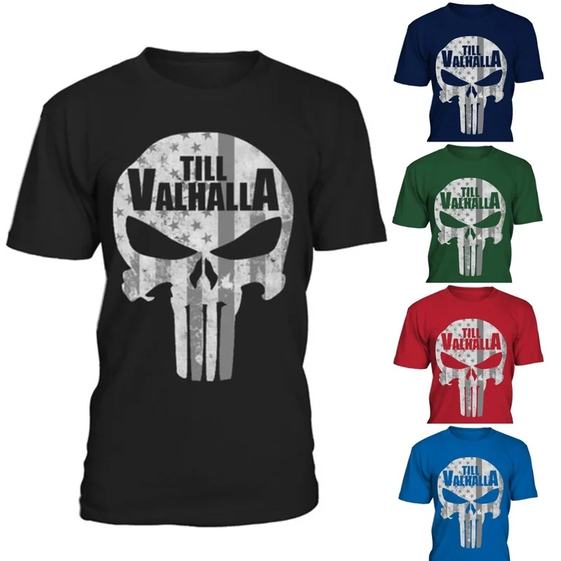 Модная футболка с круглым вырезом Викинг-до VALHALLA Для мужчин летняя короткими