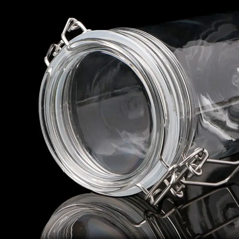 Пластиковая банка для хранения с овальным зажимом и герметичной крышкой, 1650 мл