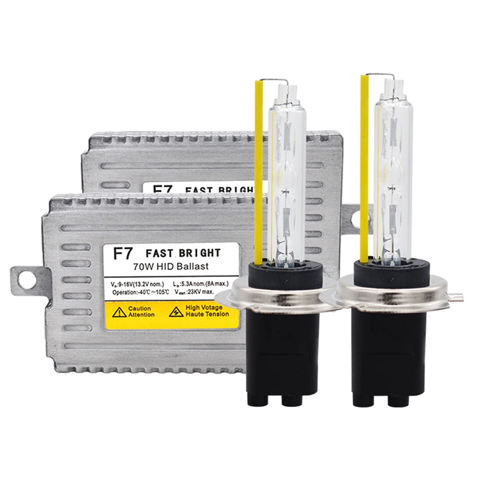 SKYJOYCE 70 Вт Xenon H7 H1 H3 H11 HB3 HB4 9012 D2H 5500K HID лампа комплект автомобильных фар AC 12V 70W DLT F7