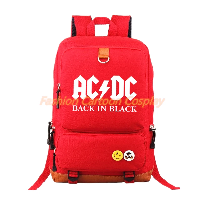 Группа AC/DC черная сумка рюкзак из конвы для ноутбука подростков Мужская школьная