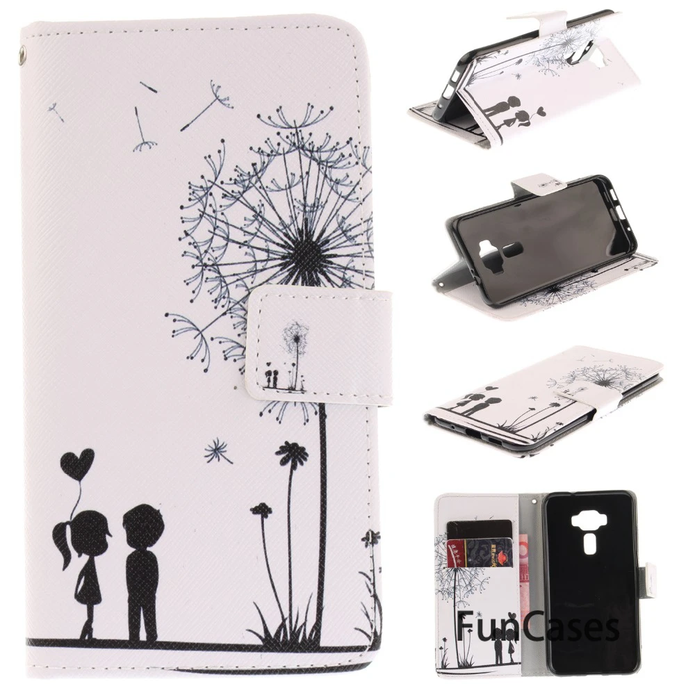 Чехол подставка для coque ZenFone 3 ZE520KL чехол Asus Zenfone 5 2 дюймов + держатели карт защитный