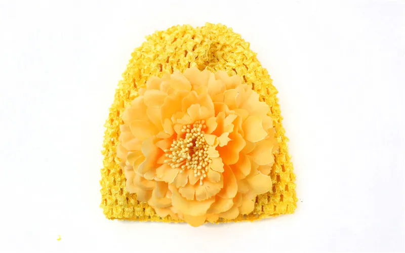 Brand Baby Girls Hat Cotton Knit Floral Beanie For Spring Autumn Caps With Big Flower Winter Children's Hats | Детская одежда и