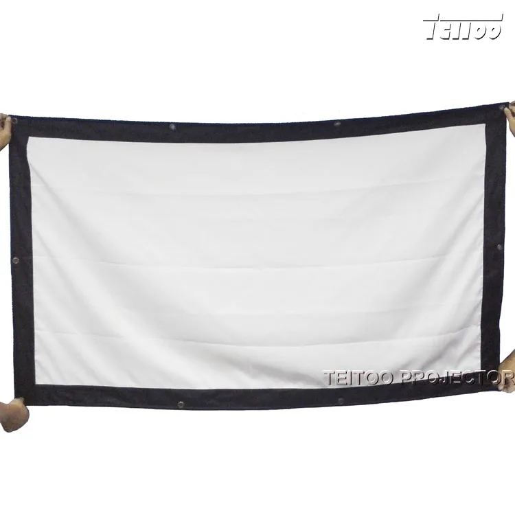 72 дюймовый Портативный и складной белый парусиновый проектор проекционный экран