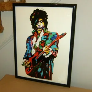 Принц революция фиолетовый дождь гитара рок-гитарист-топ абстрактная масляная