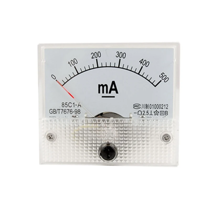 85C1-A DC 0-500mA аналоговый панельный амперметр с установленными частями | Инструменты