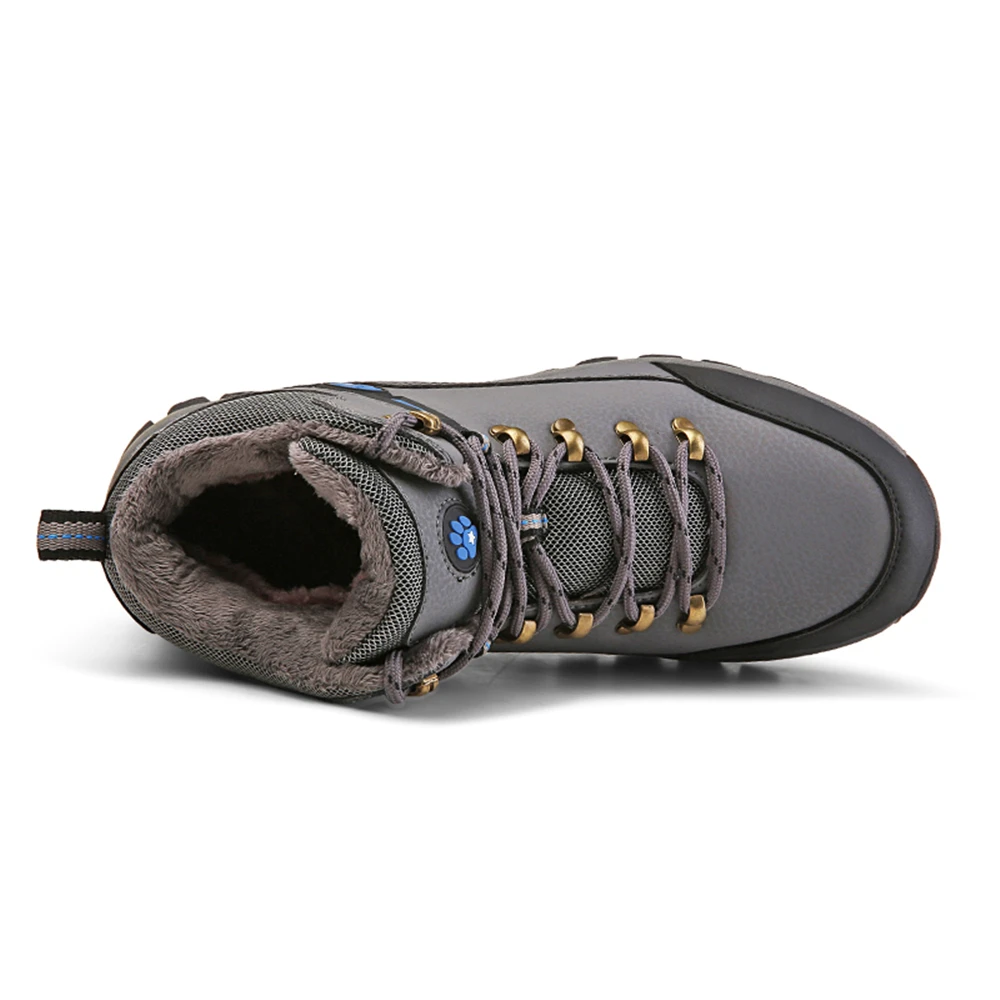 Plus Size 39-48 Winter Men Sneakers Genuine Leather Warm Plush Casual Shoes Outdoor Sport For Grey Black | Обувь