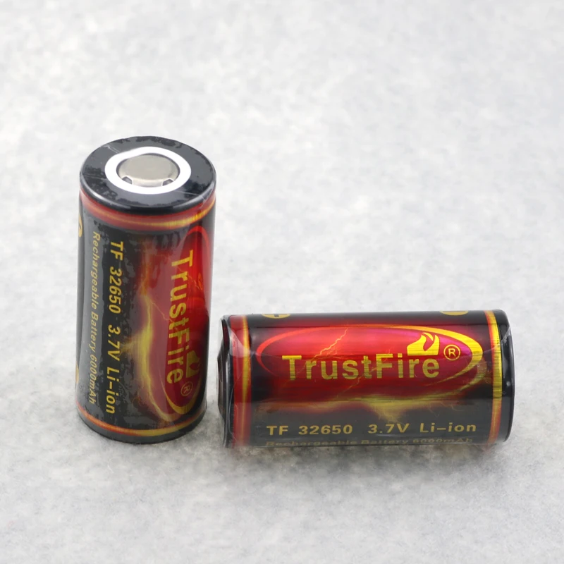 1 пара TrustFire 32650 6000mAh 3 7 V литиевая аккумуляторная защищенная батарея с печатной
