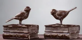Аксессуары для украшения дома, Современная книга для книг, стоп, сказочный сад, винтажный домашний декор, золотая птица, миниатюрный сад, Париж - Цвет: rusty pair