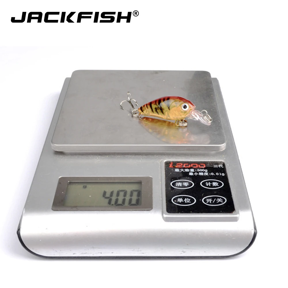 

JACKFISH 1Pcs 4.5cm 4g Fishing Lure Hard Bait Minnow Fishing Lure Bass Crankbait Swimbait Trout Crank Baits with 10# hook Tackle