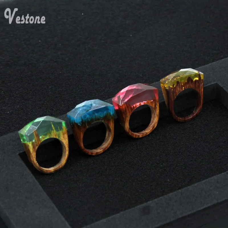 Новинка кольца vestone из искусственной смолы волшебный лес креативные ручной