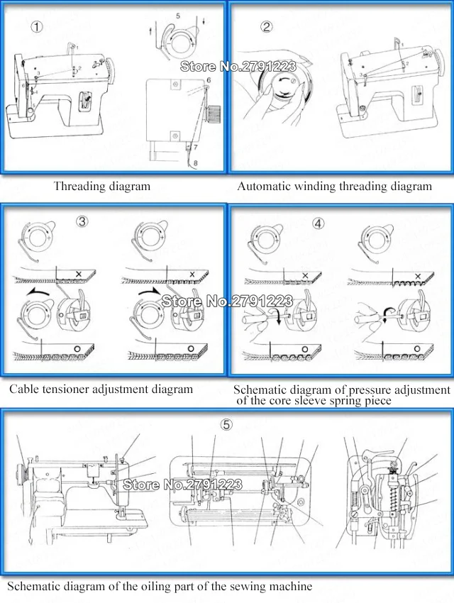 110V/220V Portable Walking Foot straigh Stitch 7'' arm sewing machine/leather sewing machine/heavy-duty sewing machine
