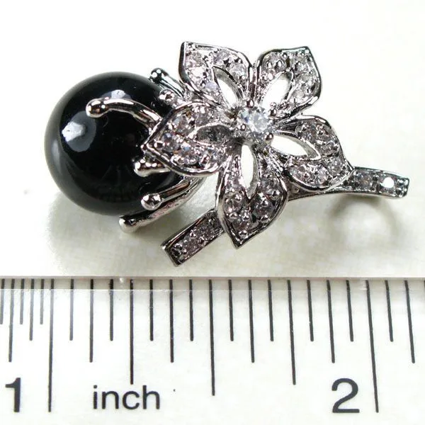 

BLACK PEARL 925 STERLING SILVER PENDANT TP130