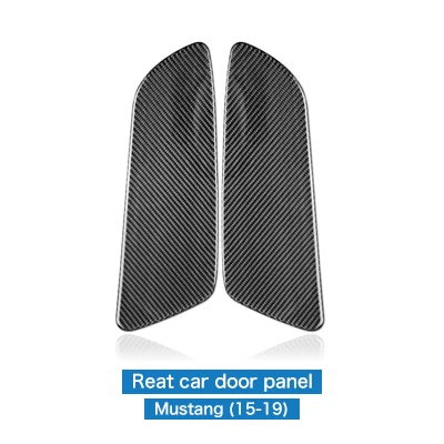 Reat Door Panel Скорость движения воздуха для Ford Mustang аксессуары углеродного волокна двери автомобиля Панель крышка Стикеры внутренняя отделка наклейка - Название цвета: Reat Door Panel
