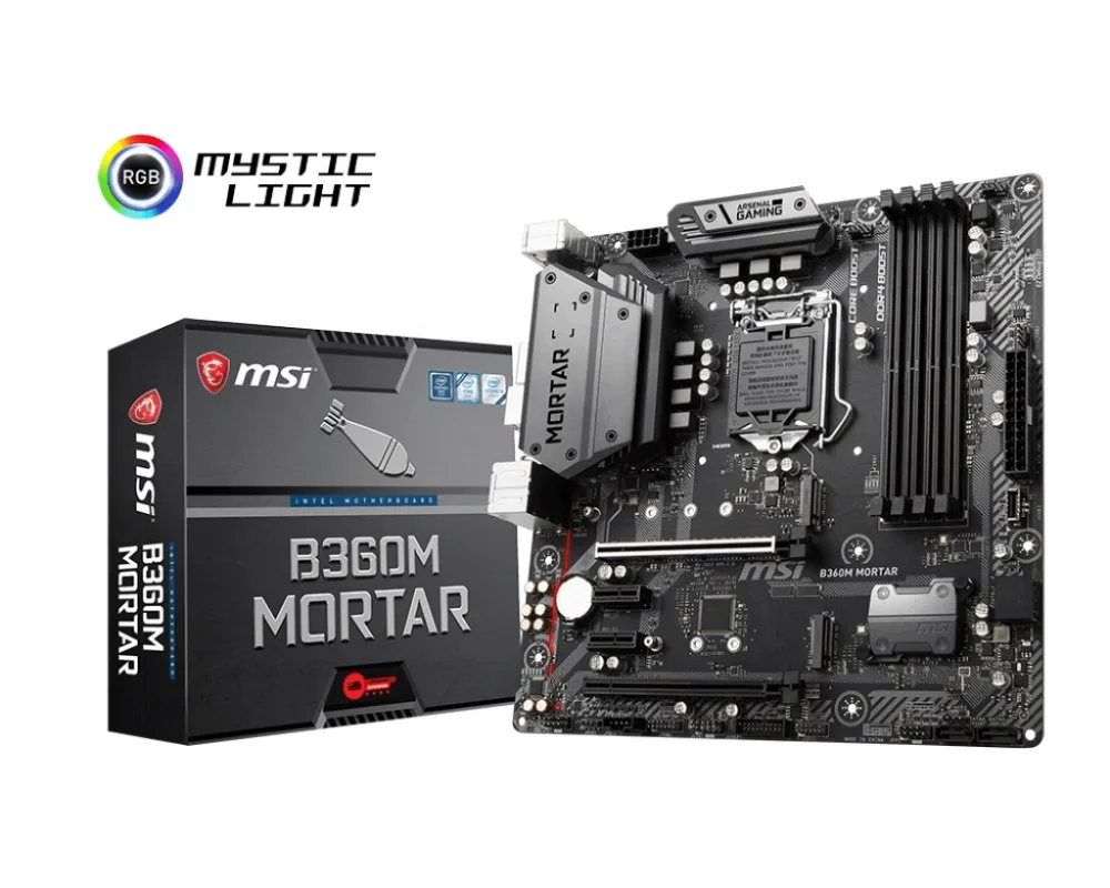 MSI B360M Ступка оригинальная материнская плата LGA 1151 DDR4 USB2.0 USB3.1 DVI HDMI 64 Гб B360 настольная материнская плата