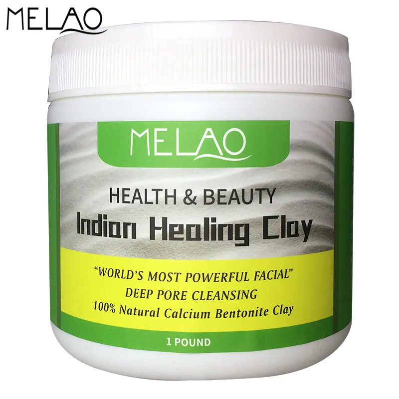 MELAO Bentonite 1 фунт индийская целебная глина маска для лица порошок натуральные