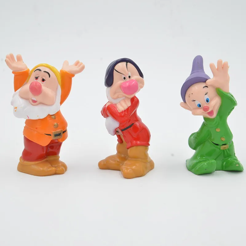 Disney Новые 7 шт./компл. Принцесса Белоснежка семь гномов ПВХ Фигурки игрушки куклы