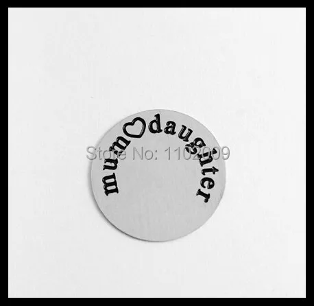 22mm Stainless Steel floating charms mum love daughter plates for living locket 30mm|steel plate rolling machine|steel productssteel clamp |