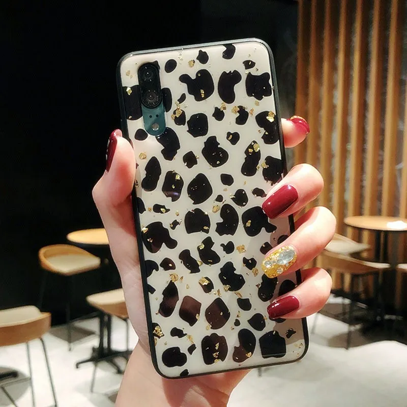 Золотой леопардовый чехол для телефона Huawei P20 P30 Lite Pro силиконовый Mate 10 Mate20 Nova 3 Honor